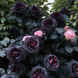 Роза Черная купить по цене от 450р. в интернет-магазине «Посадика» с доставкой почтой в в Спас-Деменске и по всей России – [изображение №1].