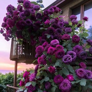 Роза Плетистая Плум Пэшн купить по цене от 610р. в интернет-магазине «Посадика» с доставкой почтой в в Спас-Деменске и по всей России – [изображение №1].